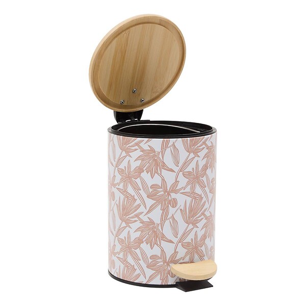 5 FIVE SIMPLY SMART - Poubelle Bloom ronde 2,7L rose - large