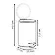 5 FIVE SIMPLY SMART - Poubelle Bloom ronde 2,7L rose - vignette