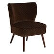 ATMOSPHERA - Fauteuil Chiara velours H.80cm marron - vignette