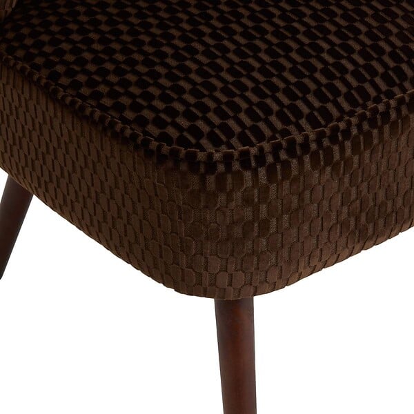 ATMOSPHERA - Fauteuil Chiara velours H.80cm marron - large