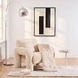 ATMOSPHERA - Fauteuil Elyon fourrure H.72cm beige - vignette