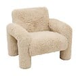 ATMOSPHERA - Fauteuil Elyon fourrure H.72cm beige - vignette