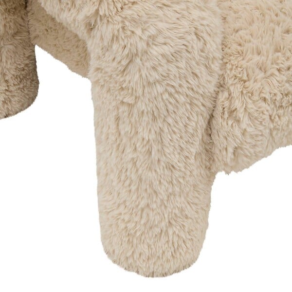 ATMOSPHERA - Fauteuil Elyon fourrure H.72cm beige - large