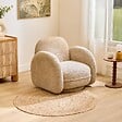 ATMOSPHERA - Fauteuil pivotant Fiva H.78cm beige - vignette