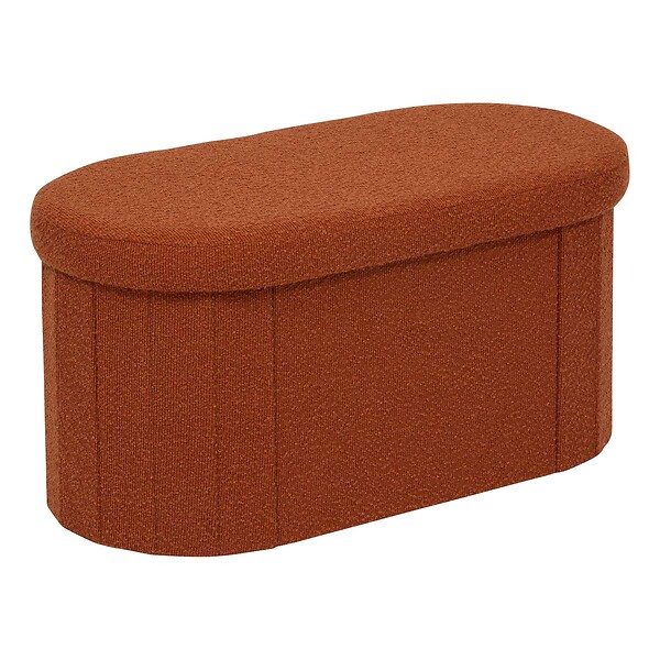 ATMOSPHERA - Pouf Fink ovale pliable 38x76cm ambre - large