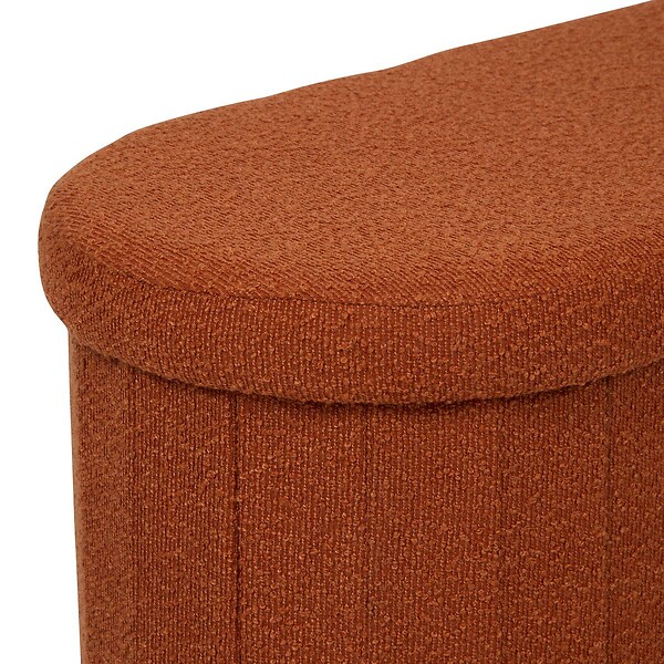 ATMOSPHERA - Pouf Fink ovale pliable 38x76cm ambre - large