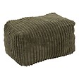 ATMOSPHERA - Pouf Muzi rectangulaire côtelé 61x78cm vert - vignette