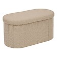 ATMOSPHERA - Pouf Fink ovale pliable 38x76cm beige - vignette
