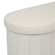 ATMOSPHERA - Pouf Fink ovale pliable 38x76cm blanc - vignette