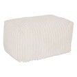 ATMOSPHERA - Pouf Muzi rectangulaire côtelé 61x78cm crème - vignette