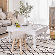 ATMOSPHERA - Tabouret "Suzette" tricot beige - vignette