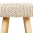 ATMOSPHERA - Tabouret "Suzette" tricot beige - vignette