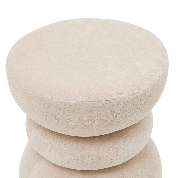 ATMOSPHERA - Pouf Ritem rond D.36cm crème - large