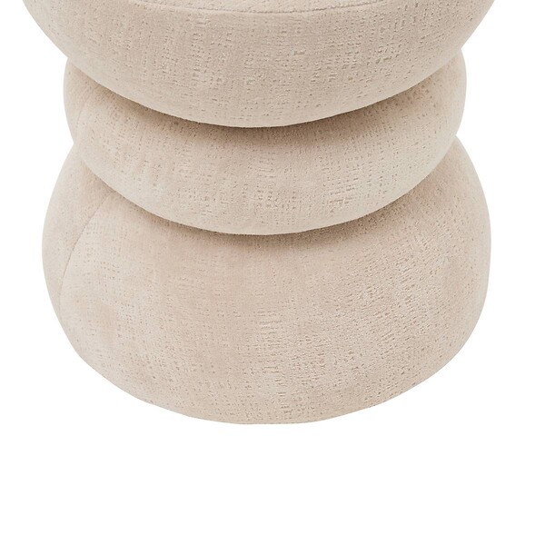 ATMOSPHERA - Pouf Ritem rond D.36cm crème - large