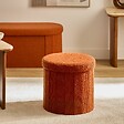 ATMOSPHERA - Pouf Fink rond pliable D.38cm ambre - vignette