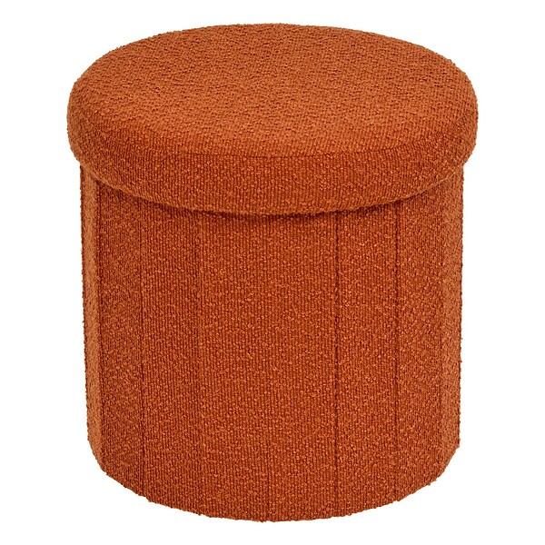 ATMOSPHERA - Pouf Fink rond pliable D.38cm ambre - large
