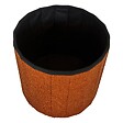 ATMOSPHERA - Pouf Fink rond pliable D.38cm ambre - vignette
