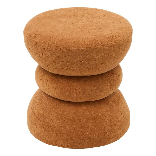 ATMOSPHERA - Pouf Ritem rond D.36cm ambre - large