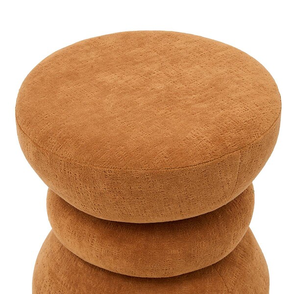 ATMOSPHERA - Pouf Ritem rond D.36cm ambre - large
