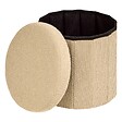 ATMOSPHERA - Pouf Fink rond pliable D.38cm beige - vignette