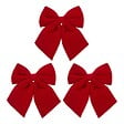 FEERIC LIGHTS & CHRISTMAS - SET NOEUD X3 VELOURS RGE 24X20 - vignette