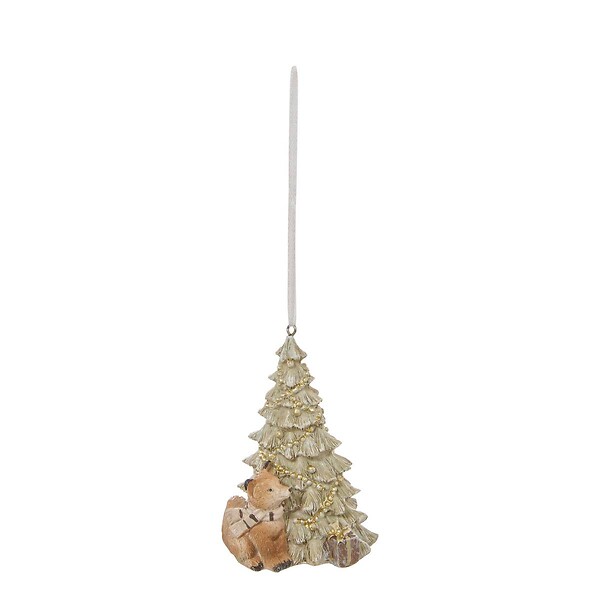 FEERIC LIGHTS & CHRISTMAS - SDN RESINE SAPIN 2ASS ANIMAUX - large