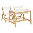 ATMOSPHERA - Bureau enfant Bako 2 chaises 2 tiroirs blanc - vignette