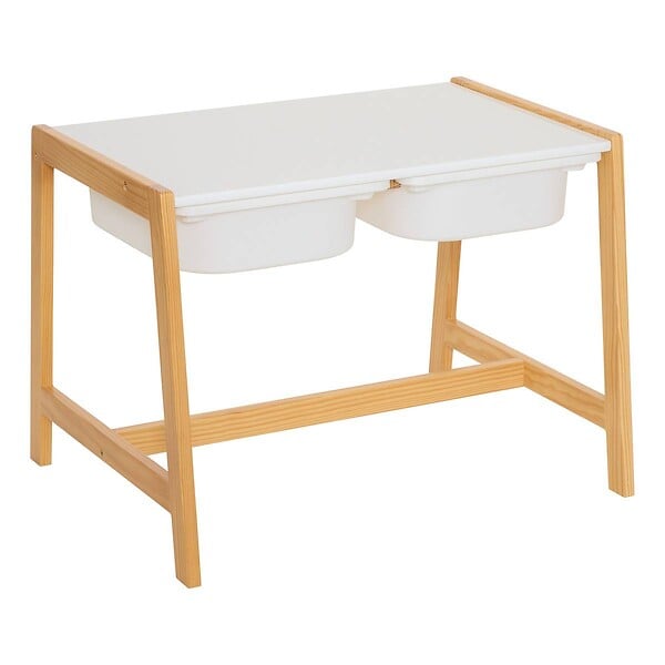 ATMOSPHERA - Bureau enfant Bako 2 chaises 2 tiroirs blanc - large