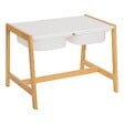 ATMOSPHERA - Bureau enfant Bako 2 chaises 2 tiroirs blanc - vignette