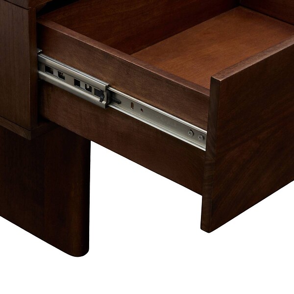ATMOSPHERA - Table basse rectangulaire 2 tiroirs 2 niches Nyero 60x109cm marron - large