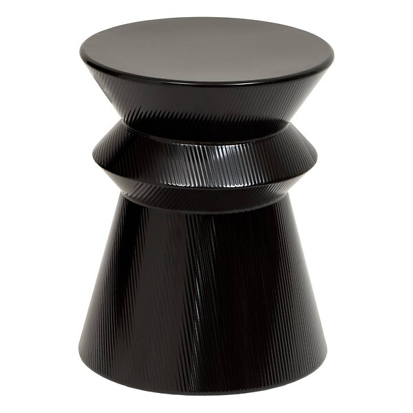 ATMOSPHERA - Table d'appoint Maya ronde D.35,5cm noir - large