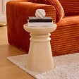 ATMOSPHERA - Table d'appoint Jaya ronde D.38cm blanc - vignette