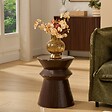 ATMOSPHERA - Table d'appoint Maya ronde D.35,5cm marron - vignette