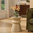 ATMOSPHERA - Table d'appoint Maya ronde D.35,5cm beige - vignette