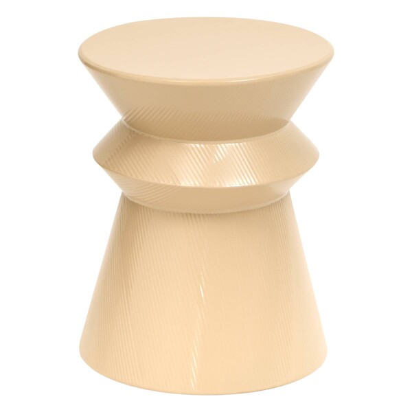 ATMOSPHERA - Table d'appoint Maya ronde D.35,5cm beige - large