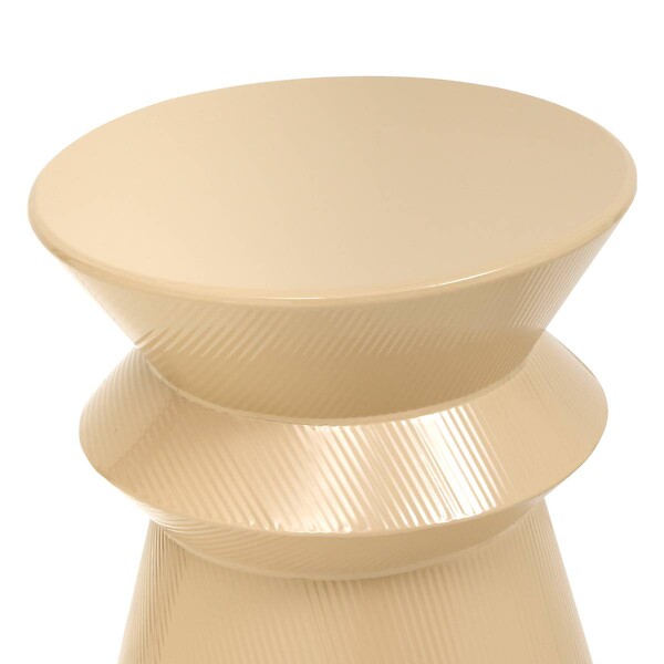 ATMOSPHERA - Table d'appoint Maya ronde D.35,5cm beige - large