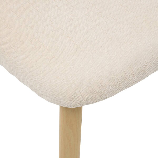 ATMOSPHERA - Lot de 2 Chaise tissu Decia beige pieds imitation hêtre - large