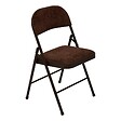 5 FIVE SIMPLY SMART - Chaise pliante avec assise renforcée velours Flexy+ marron - vignette