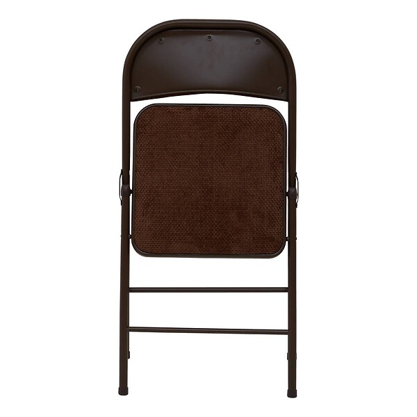 5 FIVE SIMPLY SMART - Chaise pliante avec assise renforcée velours Flexy+ marron - large