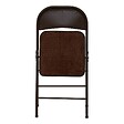 5 FIVE SIMPLY SMART - Chaise pliante avec assise renforcée velours Flexy+ marron - vignette
