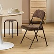 5 FIVE SIMPLY SMART - Chaise pliante avec assise renforcée velours Flexy+ marron - vignette