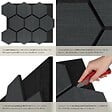 TECTAKE - Lot 8 panneaux acoustiques muraux en en mdf chêne noir absorption acoustique 76x62x1 cm - vignette