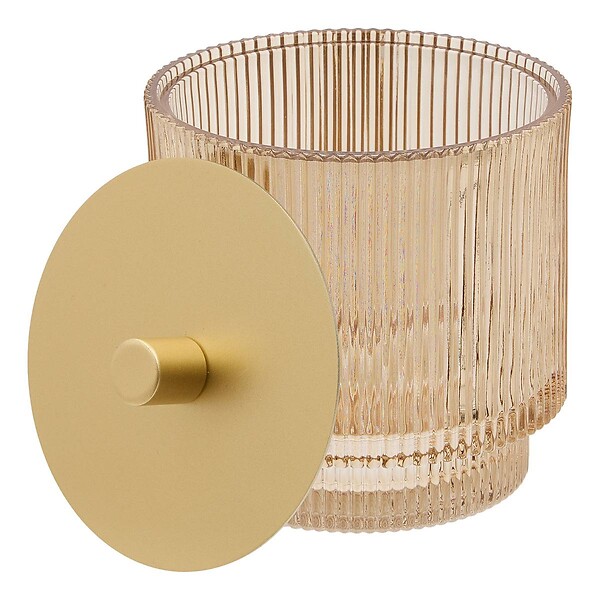 5 FIVE SIMPLY SMART - Pot à coton rond D.10cm ambre - large
