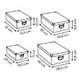 5 FIVE SIMPLY SMART - Lot de 4 boîtes unies Box' rectangulaires kaki et orange - vignette