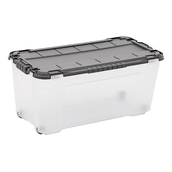 5 FIVE SIMPLY SMART - Boîte de rangement rectangulaire Block'it 80L transparent - large