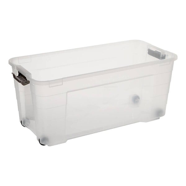 5 FIVE SIMPLY SMART - Boîte de rangement rectangulaire Block'it 80L transparent - large