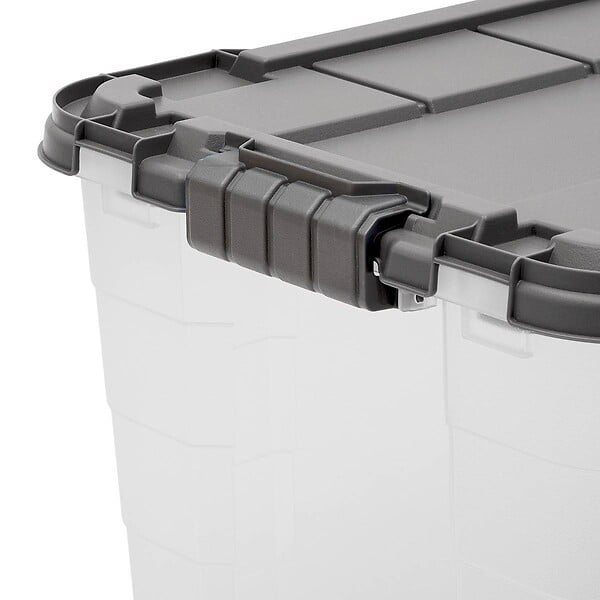 5 FIVE SIMPLY SMART - Boîte de rangement rectangulaire Block'it 80L transparent - large