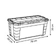 5 FIVE SIMPLY SMART - Boîte de rangement rectangulaire Block'it 80L transparent - vignette