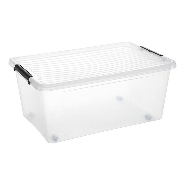 5 FIVE SIMPLY SMART - Boîte de rangement Clip'N Box rectangulaire 40L transparent - large