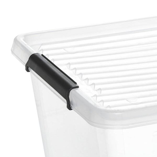 5 FIVE SIMPLY SMART - Boîte de rangement Clip'N Box rectangulaire 40L transparent - large